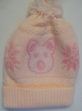 Бебешка шапка машинно плетиво 
