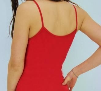 Дамски памучен корсаж с тънка презрамка,цвят червен. Размер S-XXL