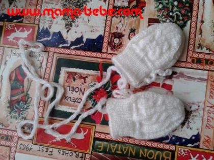 Бебешки ръкавички, ръчно плетени