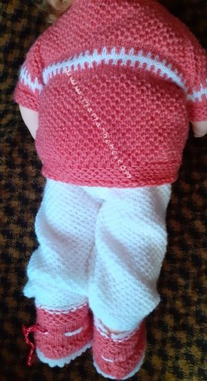 Комплект за новородено 3 части, ръчно плетен