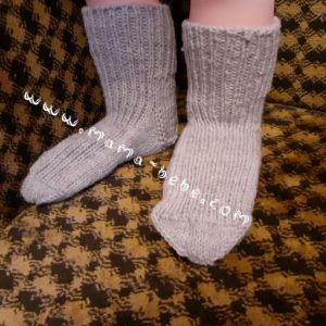 Ръчно плетени  детски чорапи кашмир