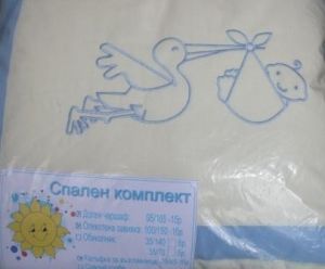  Комплект чаршафи за легло  - 3 части  ЩЪРКЕЛ - синьо