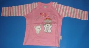 Комплект пижамка 2 части-блуза и панталон,цвят: светло розов с бял райе.