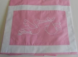 Комплект чаршафи за легло  - 3 части  ЩЪРКЕЛ -цвят-розов с бял