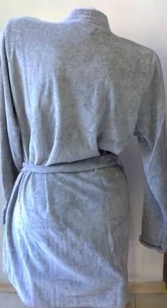 Дамски халат плюш, Цвят сив. Размер: S-XXL