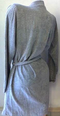 Дамски халат плюш, Цвят сив. Размер: S-XXL