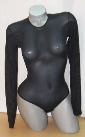 Дамско боди дълъг ръкав бие тюл бикина.Цвят черен. Размер S-XL