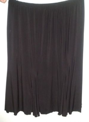 Дамска пола ликра-памук с хастар, цвят черен