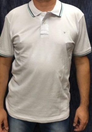 Мъжка тениска с яка DANIEL DAAF jedns -бяла мод. 8001