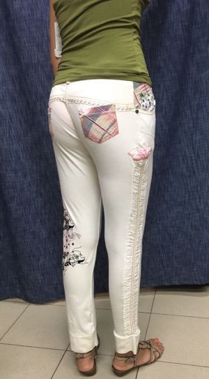 Дамски панталон SIGNET  цвят бял