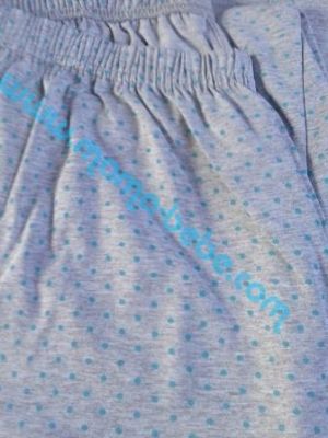 Дамска пижама за кърмачки дълъг ръкав, памук Цвят сив със зелен кант. Размер: 42-54