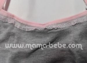 Детски комплект фин памук корсаж с бикина, цвят сив , за ръст 98-134 см